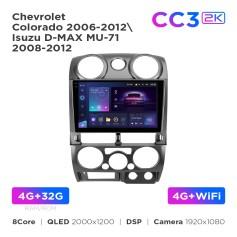 Radio samochodowe Teyes CC3 2k 4+32 Gb Chevrolet Colorado 2006-2012 / Isuzu D-MAX MU-71 2008-2012 9"