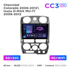 Radio samochodowe Teyes CC3 2k 4+32 Gb Chevrolet Colorado 2006-2012 / Isuzu D-MAX MU-71 2008-2012 9"