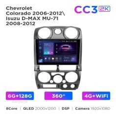 Radio samochodowe Teyes CC3 2k 6+128 Gb 360° Chevrolet Colorado 2006-2012 / Isuzu D-MAX MU-71 2008-2012 9"