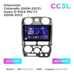 Radio samochodowe do Chevrolet Colorado 2006-2012 / Isuzu D-MAX MU-71 2008-2012 Teyes CC3L 4+32 Gb 9"