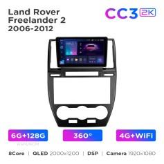 Radio samochodowe Teyes CC3 2k 6+128 Gb 360° Land Rover Freelander 2 2006-2012 9"