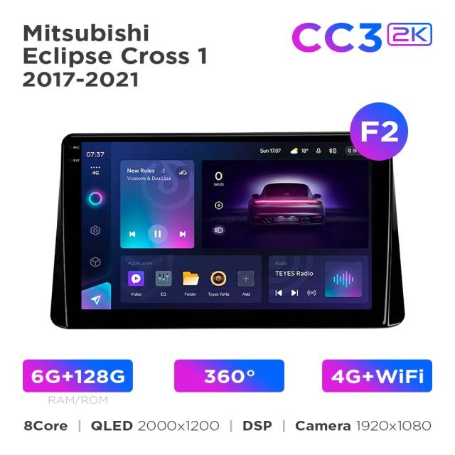 Radio samochodowe Teyes CC3 2k 6+128 Gb 360° Mitsubishi Eclipse Cross 1 2017-2021 (F2) 10"