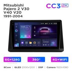 Radio samochodowe Teyes CC3 2k 6+128 Gb 360° Mitsubishi Pajero 2 V30 V40 V20 1991-2004 9"