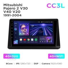 Radio samochodowe do Mitsubishi Pajero 2 V30 V40 V20 1991-2004 Teyes CC3L 4+32 Gb 9"