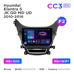 Radio samochodowe Teyes CC3 2k 4+32 Gb Hyundai Elantra 5 JK GD MD UD 2010-2016 (F2) 9"