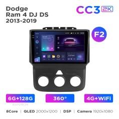 Radio samochodowe Teyes CC3 2k 6+128 Gb 360° Dodge Ram 4 DJ DS 2013-2019 (F2) 9"