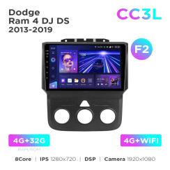 Radio samochodowe do Dodge Ram 4 DJ DS 2013-2019 (F2) Teyes CC3L 4+32 Gb 9"