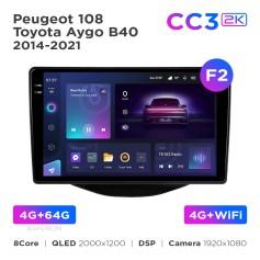 Radio samochodowe Teyes CC3 2k 4+64 Gb Peugeot 108 / Toyota Aygo B40 2014-2021 (F2) 9