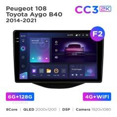 Radio samochodowe Teyes CC3 2k 6+128 Gb Peugeot 108 / Toyota Aygo B40 2014-2021 (F2) 9