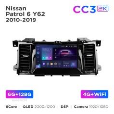 Radio samochodowe Teyes CC3 2k 6+128 Gb Nissan Patrol 6 Y62 2010-2019 9"