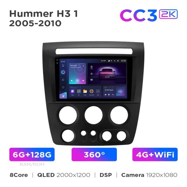 Radio samochodowe Teyes CC3 2k 6+128 Gb 360° Hummer H3 1 2005-2010 9"
