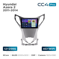 Radio samochodowe Teyes CC4 Pro 2k 12+256 Gb Hyundai Azera 2 2011-2014 9"