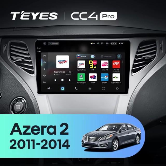 Radio samochodowe Teyes CC4 Pro 2k 8+128 Gb Hyundai Azera 2 2011-2014 9"