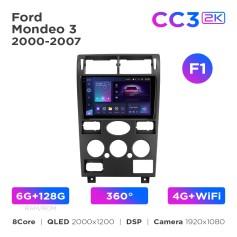 Radio samochodowe Teyes CC3 2k 6+128 Gb 360° Ford Mondeo 3 2000-2007 (F1) 9