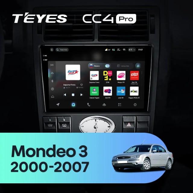 Radio samochodowe Teyes CC4 Pro 2k 8+128 Gb Ford Mondeo 3 2000-2007 (F1) 9"