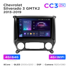 Radio samochodowe Teyes CC3 2k 4+64 Gb Chevrolet Silverado 3 GMTK2 2013-2019 10"
