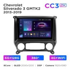 Radio samochodowe Teyes CC3 2k 6+128 Gb 360° Chevrolet Silverado 3 GMTK2 2013-2019 10"