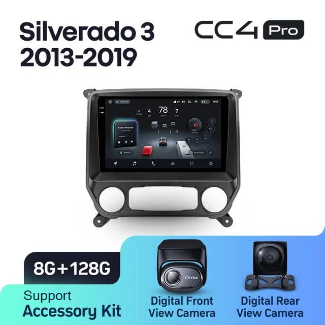 Radio samochodowe Teyes CC4 Pro 2k 8+128 Gb Chevrolet Silverado 3 GMTK2 2013-2019 10"