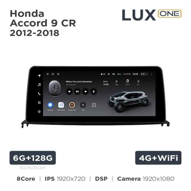 Radio samochodowe Teyes LUX ONE 6+128 Gb Honda Accord 9 CR 2012-2018 12.3"