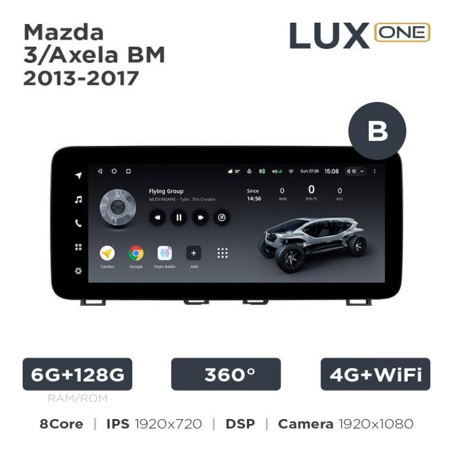Radio samochodowe Teyes LUX ONE 6+128 Gb 360° Mazda 3 / Axela BM 2013-2017 (B) 12.3"