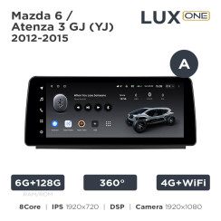 Radio samochodowe Teyes LUX ONE 6+128 Gb 360° Mazda 6 / Atenza 3 GJ (YJ) 2012-2015 (A) 12.3"
