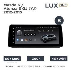 Radio samochodowe Teyes LUX ONE 6+128 Gb 360° Mazda 6 / Atenza 3 GJ (YJ) 2012-2015 (B) 12.3"