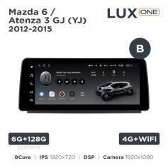 Radio samochodowe Teyes LUX ONE 6+128 Gb Mazda 6 / Atenza 3 GJ (YJ) 2012-2015 (B) 12.3"