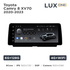 Radio samochodowe Teyes LUX ONE 6+128 Gb Toyota Camry 8 XV70 2020-2023 12.3"