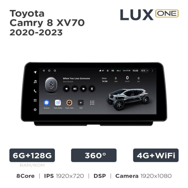 Radio samochodowe Teyes LUX ONE 6+128 Gb 360° Toyota Camry 8 XV70 2020-2023 12.3"