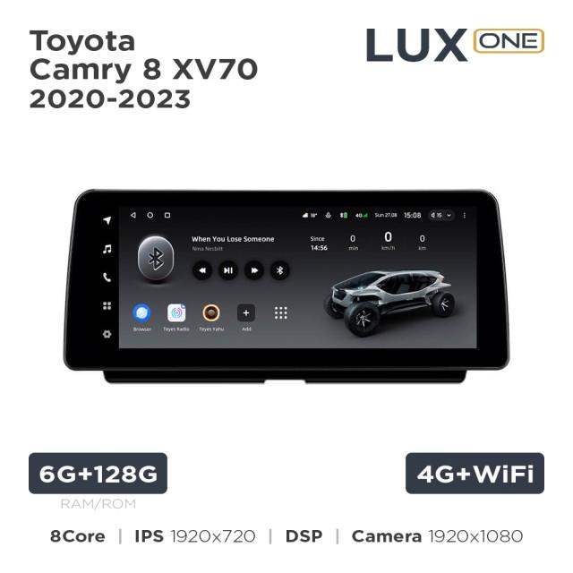 Radio samochodowe Teyes LUX ONE 6+128 Gb Toyota Camry 8 XV70 2020-2023 12.3"