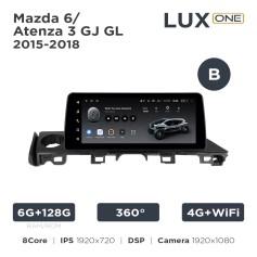 Radio samochodowe Teyes LUX ONE 6+128 Gb 360° Mazda 6 / Atenza 3 GJ GL 2015-2018 (B) 12.3"