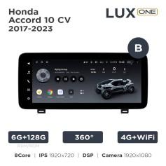 Radio samochodowe Teyes LUX ONE 6+128 Gb 360° Honda Accord 10 CV 2017-2023 (B) 12.3"