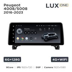 Radio samochodowe Teyes LUX ONE 6+128 Gb Peugeot 4008 / 5008 2016-2023 12.3"