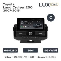 Radio samochodowe Teyes LUX ONE 6+128 Gb 360° Toyota Land Cruiser 200 11 2007-2015 (C) 12.3"