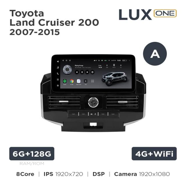 Radio samochodowe Teyes LUX ONE 6+128 Gb Toyota Land Cruiser 200 11 2007-2015 (A) 12.3"