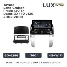 Radio samochodowe Teyes LUX ONE 6+128 Gb 360° Toyota Land Cruiser Prado 120 3 / Lexus GX470 J120 2002-2009 12.3"