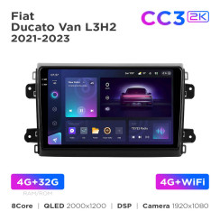 Radio samochodowe Teyes CC3 2k 4+32 Gb Fiat Ducato Van L3H2 2021-2023 9"
