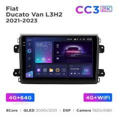 Radio samochodowe Teyes CC3 2k 4+64 Gb Fiat Ducato Van L3H2 2021-2023 9"