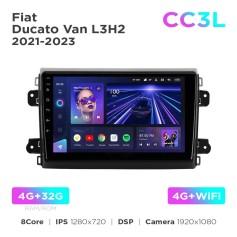 Radio samochodowe do Fiat Ducato Van L3H2 2021-2023 Teyes CC3L 4+32 Gb 9"