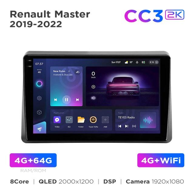 Radio samochodowe Teyes CC3 2k 4+64 Gb Renault Master 2019-2022 10"