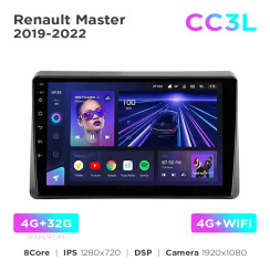 Radio samochodowe do Renault Master 2019-2022 Teyes CC3L 4+32 Gb 10"