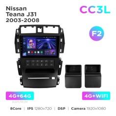 Radio samochodowe Teyes CC3L 4+64 Gb Nissan Teana J31 2003-2008 (F2) 9"