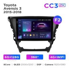 Radio samochodowe Teyes CC3 2k 6+128 Gb 360° Toyota Avensis 3 2015-2018 (F2) 10"