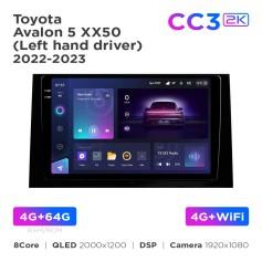 Radio samochodowe Teyes CC3 2k 4+64 Gb Toyota Avalon 5 XX50 (Left hand driver) 2022-2023 10"