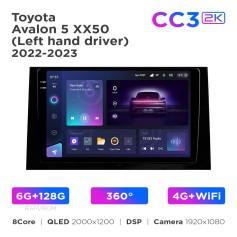 Radio samochodowe Teyes CC3 2k 6+128 Gb 360° Toyota Avalon 5 XX50 (Left hand driver) 2022-2023 10"
