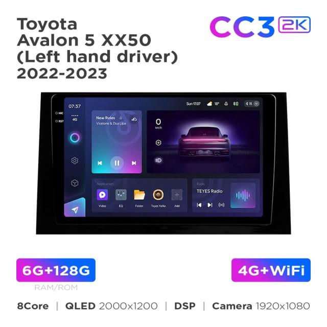 Radio samochodowe Teyes CC3 2k 6+128 Gb Toyota Avalon 5 XX50 (Left hand driver) 2022-2023 10"