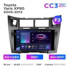 Radio samochodowe Teyes CC3 2k 6+128 Gb 360° Toyota Yaris XP90 2005-2012 (F2) 9"