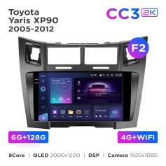 Radio samochodowe Teyes CC3 2k 6+128 Gb Toyota Yaris XP90 2005-2012 (F2) 9"
