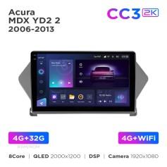 Radio samochodowe Teyes CC3 2k 4+32 Gb Acura MDX YD2 2 2006-2013 9"