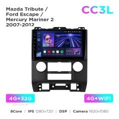 Radio samochodowe do Mazda Tribute / Ford Escape / Mercury Mariner 2 2007-2012 Teyes CC3L 4+32 Gb 9"